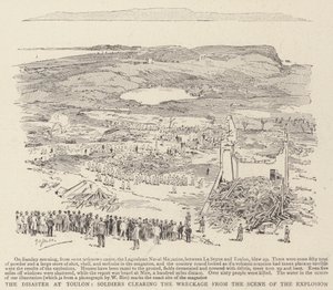 Katastrofen ved Toulon, soldater, der rydder vraget fra eksplosionsscenen